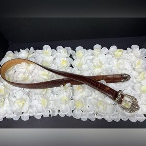 Brighton Beautiful vintage Leather Belt Women, high-quality leather size large